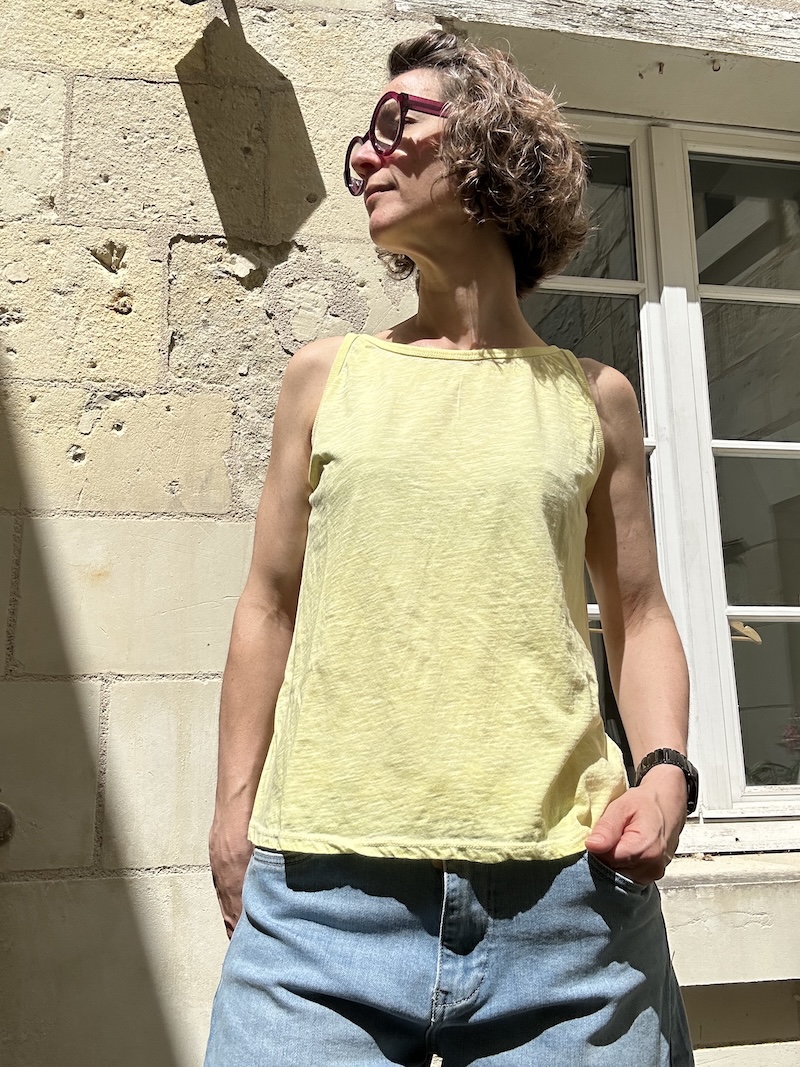 Débardeur Made in Italy Coton Effet Washé – Taille Unique / En Aparté