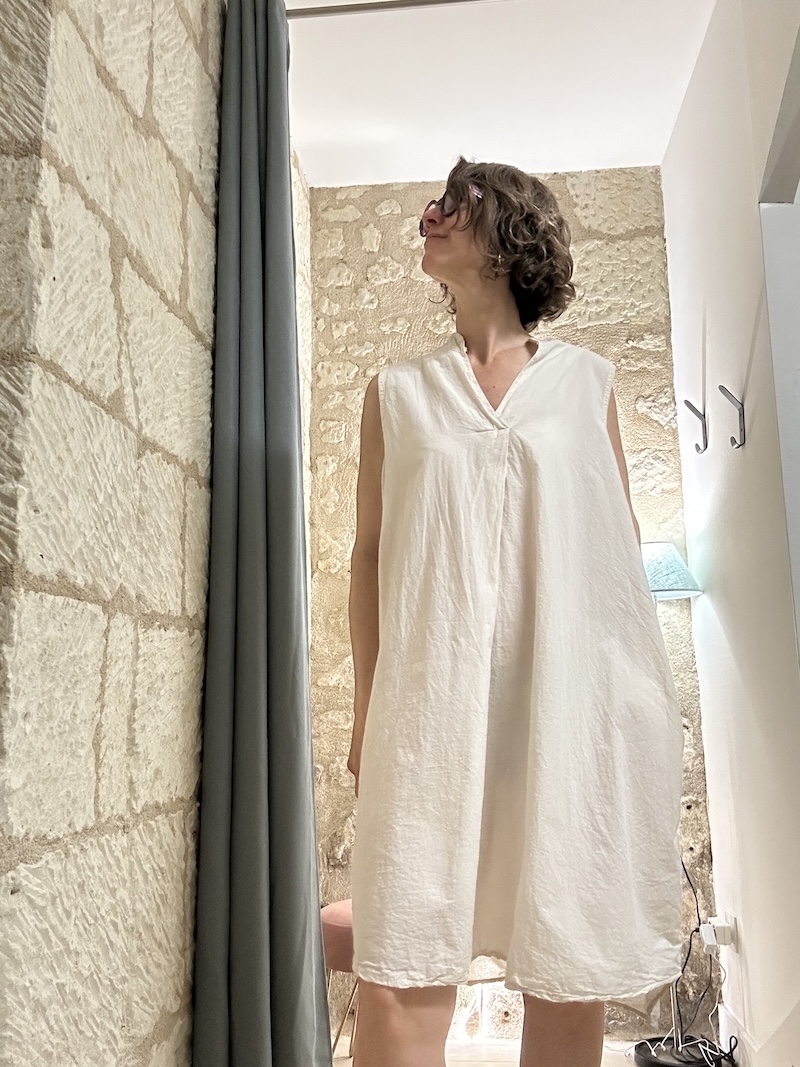 robe écru courte