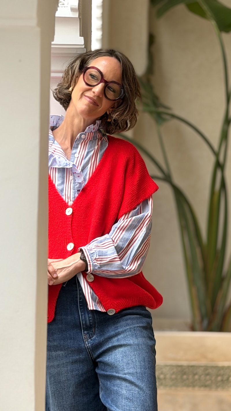 Gilet rouge sans manches