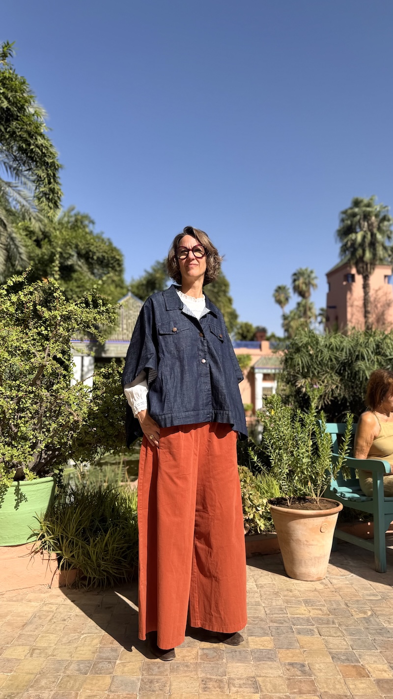 veste cape façon jean